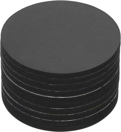 Antislip Meubelpads - Rubberen Voetjes - Meubels Beschermen - Zelfklevend Ontwerp - 60 mm x 3 mm - Zwart