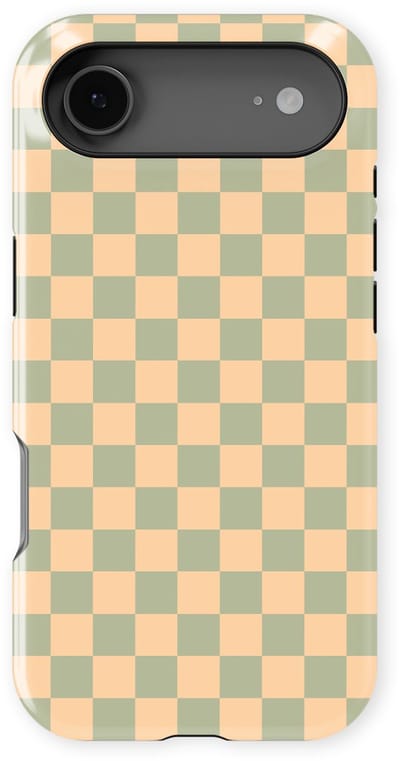Design Hoesje geschikt voor iPhone 17 Air | Geschikt Voor Mag | Tiny Squares Checkered Print | Backcover geschikt voor iPhone 17 Air Calm Tiles