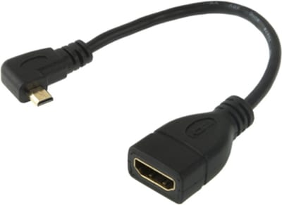 90 Graden Micro HDMI Rechts-richting mannetje naar HDMI vrouwtje kabel Adapter, Lengte: 17cm