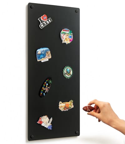 Tulup Magneetbord Voor Vakantiemagneten - Magneetbord Voor Aan De Muur - 30x70 cm - Wandbord Voor Magneten - Industrieel Magneetbord Metaal - Strak Magneetbord Zonder Lijst - Magneetbord Voor De Keuken