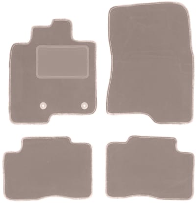 Beige velours matten voor: Mitsubishi Pajero IV kort (2006-2018)