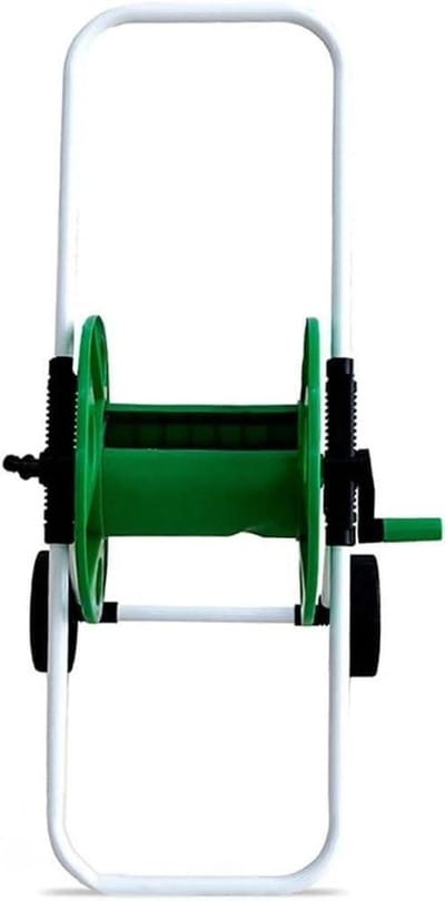 Slanghaspel Kar - Slangwagen - Tuinonderhoud - Robuust Aluminium Frame - 50m Slang - One Color