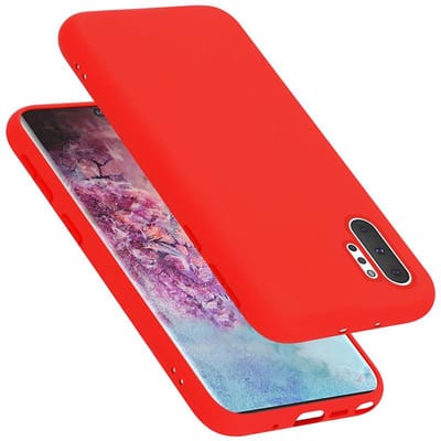 Cadorabo Hoesje geschikt voor Samsung Galaxy NOTE 10 PLUS in LIQUID ROOD - Beschermhoes gemaakt van flexibel TPU silicone Case Cover