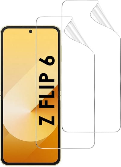 Screenprotector voor Samsung Galaxy Z Flip 6 - 2 stuks Beschermende kunststoffen transparante plastic schermfolie