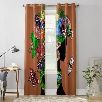 Prachtige Mode Dames Raamgordijnen Voor Woonkamer Slaapkamer Luxe Modern Keukengordijnen Stof Draperieën 135W x 60H(cm) x1 black