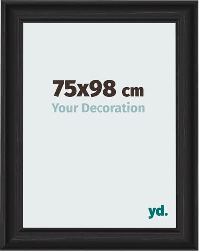 Your Decoration - Fotolijst 75x98 cm - MDF - Zwart Houtnerf - Lazio