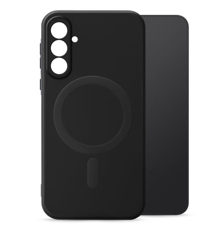 My Style Hoesje geschikt voor Samsung Galaxy A57 MagSafe Telefoonhoesje Flexibel TPU | My Style Protective Flex Backcover | Geschikt voor MagSafe | Geschikt voor Draadloos Opladen met Magnetische Ring | Geschikt voor MagSafe Case - Zwart