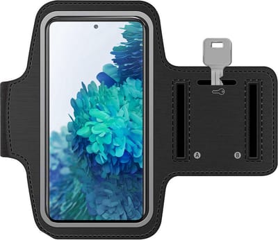 Arara Armband Geschikt voor Samsung Galaxy S20 FE sportarmband - hardloopband - Sportband hoesje - zwart