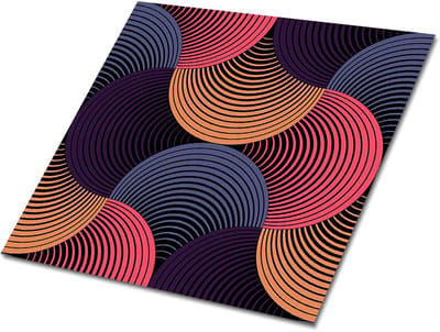 Tulup PVC Tegels - Retro Patroon Vinyl Tegels - 30 cm x 30 cm - Veelkleurig Vinyl Tegels Zelfklevend - Verpakking van 9 stuks - Vloer Tegels PVC - Geometrisch Plaktegels - Zelfklevende Vinyltegels - Plaktegels keuken en Badkamer