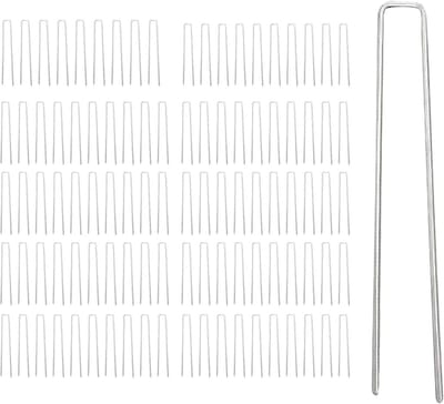 Tent Haringen - Grondharingen U Vorm - Buiten Verankeren - Zwaar Belastbaar - 50 Stuks - Zilver