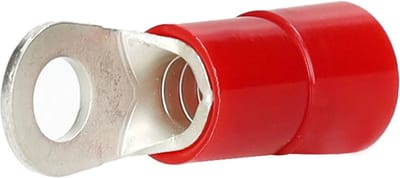 Cimco geïsoleerde ringkabelschoen recht rood 10mm2 - gat M5 per 100 stuks (180070)
