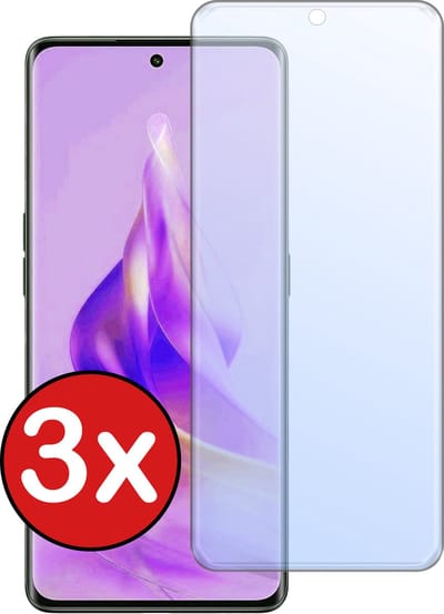 Screenprotector - 3 Stuks - Geschikt voor OPPO Reno 8T 4G - Extra Sterk - Beschermglas - Gehard Glas - Tempered Glass - Screen Protector