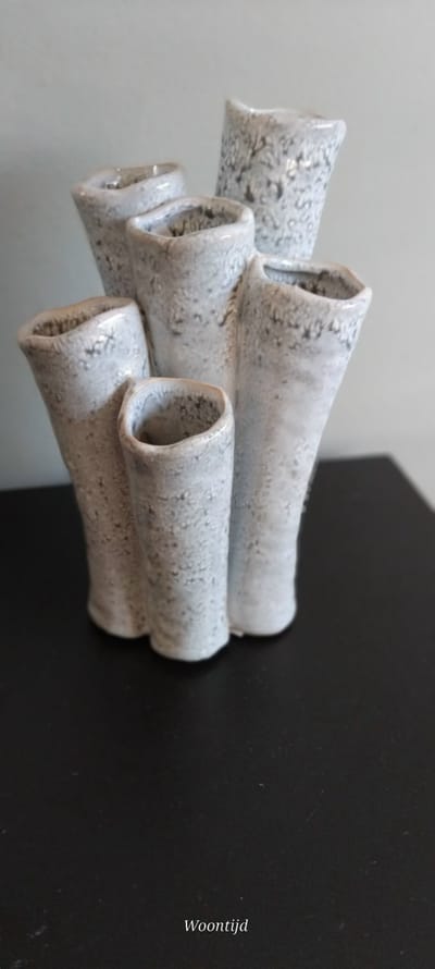 Inga Tube Vaas Grijs 15x21 cm Daan Kromhout