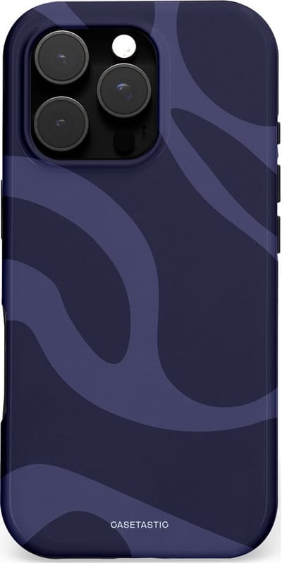 Casetastic Hoesje Geschikt voor Apple iPhone 16 Pro Magsafe - Stijlvolle Beschermende Duo-layer Case - Diepzee Marine Golven
