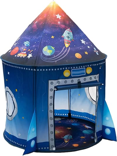 Raket Schip Speeltent voor Kinderen – Grote Pop-up Tent voor Binnen en Buiten – Ideaal voor Pretend Play, Indoor en Outdoor Speeltent voor Jongens en Meisjes – Ruimte voor Avonturen