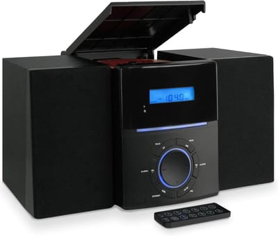 TIM® CD Speler - CD Speler Bluetooth - FM radio - Zwart - 22cm x 13cm x 16cm