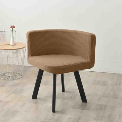 Polar Fleece Driehoek Stoelhoes Wasbaar Dikke Hoge Stretch Stoelhoezen Elastisch Voor Bar Restaurant Hotel Woondecoratie 1 Piece beige