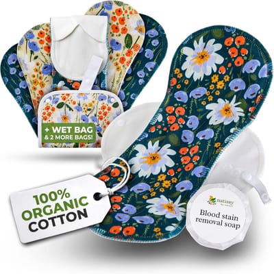 Herbruikbare Pads - Stoffen Maandverband - Menstruatie Bescherming - Biologisch Katoen - 6 Stuks - Niet gespecificeerd