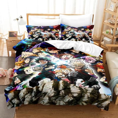 Nieuwe My Hero Academia Beddengoed Collectie Anime Zacht Beddengoed Enkel Dubbel Queen Twin Volledige Maat Dekbedovertrek Tieners Jongens Met Beddengoed cot size 70x133cm