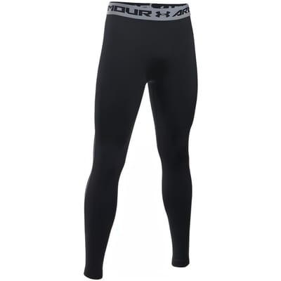 Under Armour Effen Kleur Merklogo Gedrukt Strakke Fitnessbroek Heren onderkleding Zwart 1257474-001 S gray