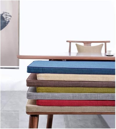 Zitkussen Buiten - Bank Kussen - Comfortabel Zitten - Haarloos Chenille - 60x30cm - Blauw