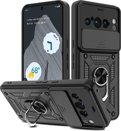 Hoesje geschikt voor Google Pixel 8 Pro - Techsuit Camshield Back Cover - Zwart