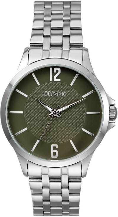 Olympic OL72HSS403 Danny Heren Horloge - Mineraalglas - Staal - Zilverkleurig - 40 mm breed - Quartz - Vouw/Vlindersluiting - 5 ATM (douchen)