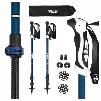 Nils TK8601 Trekkingstokken Blauw - Verstelbaar & Lichtgewicht