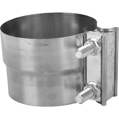 Collier de serrage d'échappement 4 pouces en acier inoxydable pour raccordement bout à bout de silencieux, tuyau de descente, collecteur d'échappement gray