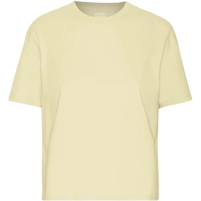 Dames-T-shirt Colorful Standard Organic Boxy soft yellow