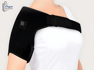 Verwarmde schouder brace met USB – 3 Warmtestanden – Verstelbaar en Comfortabel schouderbraces – schouderbrace voor vrouwen – Zwart - 64710