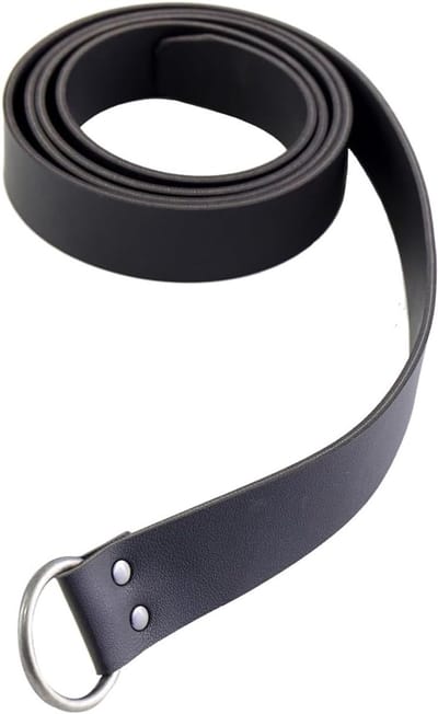 Middeleeuwse Riddersharnassen Leerriem Accessoire voor Mannen, Zwart, M - Historisch, Cosplay, Theatrale Kostuums