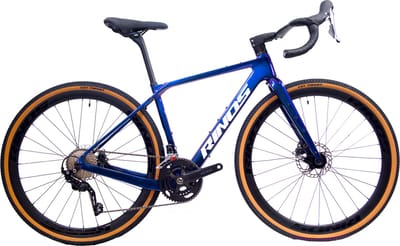 Rinos Sandman 4 - Gravel Fiets - Gravel Bike – carbonframe - GRX400 20 versnellingen - hydraulische schijfremmen - lichtgewicht - allround fiets voor elk terrein - Kameleon - Blauw - Paars 50