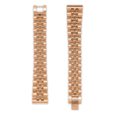 KRAEK Rosé Goud Stalen Band - horlogebandje met quick release - Rosé gouden Schakelband - 16 mm bandje - Easy click - Met inkort setje - Stalen Armband