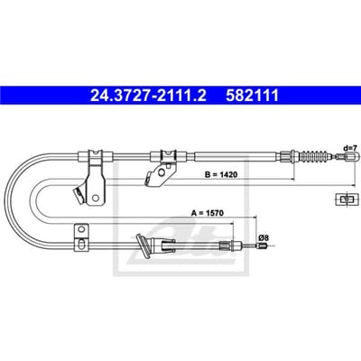 Kabel, parkeerrem ATE 24.3727-2111.2