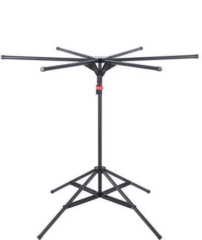 Cherrys Finds - 6 Arm Metalen Kleding Droogrek - Wasrek - Opvouwbaar Kledingrek - Hoogte En Breedte Verstelbaar - Voor Binnen En Buitengebruik - Laadvermogen 35-40Kg - Ruimtebesparend Ontwerp - Stevig En Duurzaam - Zwart