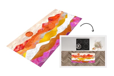 Keukenloper - Loper keuken - Lesbian - Pride - Goud - 120x50 cm - Keukenloper vinyl