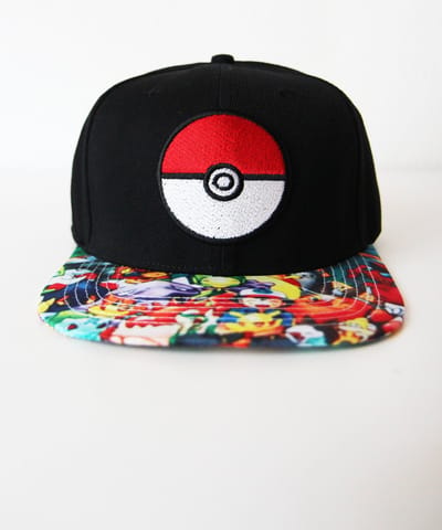 KIMU® Ball Pet Zwart Print - Cap Volwassenen Katoen - Bal Snapback Baseball Flat Sport Zomer Dames Heren Katoenen Zomerpet Balletjes Festival