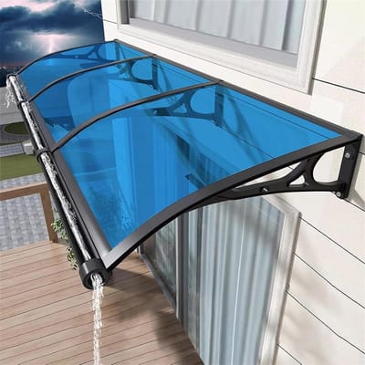 Polycarbonaat Luifel - Regenbescherming Buiten - Entree Beschermen - UV Bestendig - 60 cm Breed - Transparant