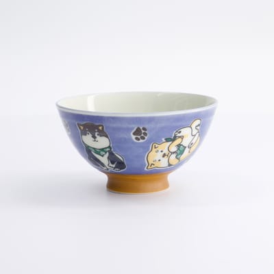 Tokyo Design Studio - Kawaii - Rijstkom - Multi Shiba-Hond - 11.5x6.3cm - 300ml - Blauw