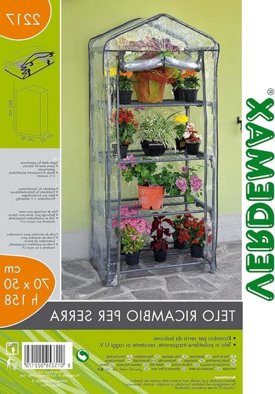 Reserveblad Kas - Kasvervanger Onderdeel - Planten Beschermen - UV-bestendig Kunststof - 70x50x158 cm - Grijs