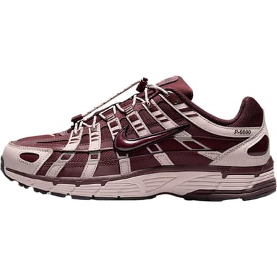 Nike P-6000 Rouge Soie Bourgogne Écrasé Baskets Femme Bourgogne-Cendre IM5237-600 35.5 gray