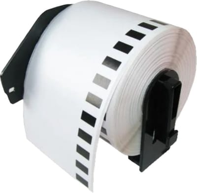 Label Tape Geschikt voor Brother DK-22225 | 38 mm x 30,48 m | Zwart op Wit - 1 stuk - Geschikt voor: QL-500 QL-550 QL-560 QL-570 QL-580N QL-650TD QL-1050N QL-1060N QL-700 QL-710W QL-720NW QL-800 QL-810W QL-820NW TD-2130N QL-600 QL-1100 QL-1110