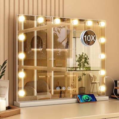 Make-upspiegel met Verlichting - 3 Lichtkleuren en Dimmer voor Perfecte Looks
