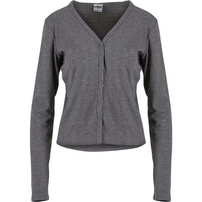 Urban Classics - Rib Cardigan - XS - Grijs
