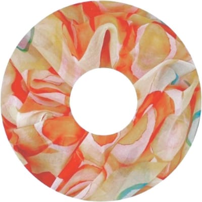 Dunne Colsjaal - Print - Oranje/Ecru - 80 x 50 cm (20253#)