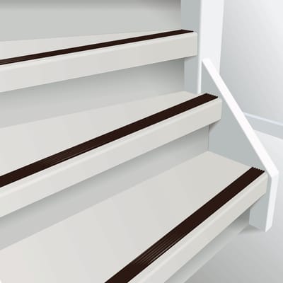 Anti slip trap tape zelfklevend - chocolade bruin - rol 5 meter - 2,8 cm