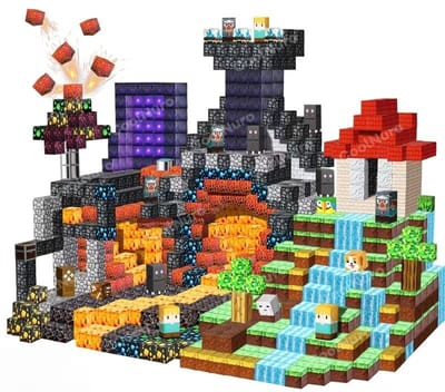 K&R Ventures® Magnetische Bouwblokken – 300 Stuks – Educatief STEM Bouwspeelgoed – Magnetische Bouwstenen Set – 3D Constructies & Puzzels – Creatief Speelgoed voor Kinderen – Multicolor