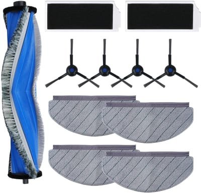 Dailygoods- Accessoireset voor ECOVACS DEEBOT N20 PRO Plus - 1 Hoofdborstel - 4 Doeken - 2 HEPA-filters - 4 Zijborstels - Hoogwaardige materialen - Robotstofzuigeraccessoires