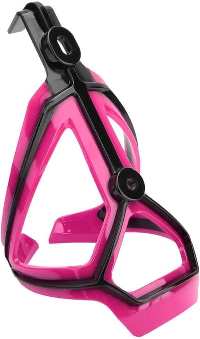 Bidonhouder Fiets - Fleshouder Lichtgewicht - Sporten Onderweg - Tweekleurig Design - Ca. 15 cm - Roze